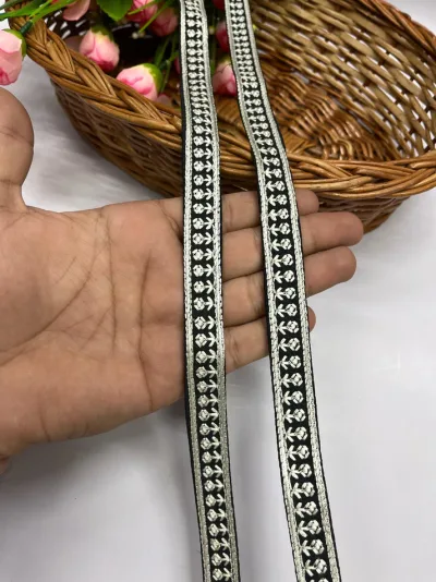 Black & White Thread Work Lace